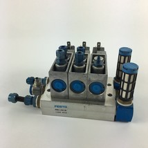 MO13 - Bank of 3 Festo PRS-1/8  3B Solenoid Valves, 2-Pos 3-Port 120psi - £51.95 GBP