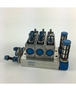 MO13 - Bank of 3 Festo PRS-1/8  3B Solenoid Valves, 2-Pos 3-Port 120psi - $89.16 CAD