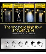 Ceiling Mounted LED Rain Shower System Stainless Steel, 23&quot;x31&quot; Gold - £2,534.51 GBP
