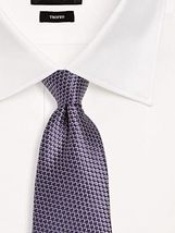Ermenegildo Zegna Purple Scale Purple Silk Tie - £128.29 GBP