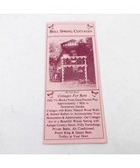 Bell Spring Cottages Brochure 1990&#39;s Eureka Springs Arkansas - $129.36 MXN
