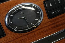2006-2007 INFINITI M35 M45 CENTER DASH RADIO CONTROL CLOCK WOOD TRIM BEZEL P1885 image 9