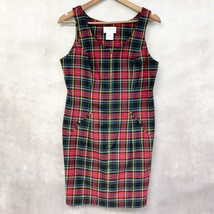 VTG Talbots Petites Tartan Pinafore Dress Size 10 Grunge 90s Academia Schoolgirl - £27.82 GBP