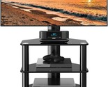 Black Floor Tv Stand For 32-70 Inch Lcd Led Oled Flat/Curved Screen Tvs,... - $220.99