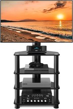 Black Floor Tv Stand For 32-70 Inch Lcd Led Oled Flat/Curved Screen Tvs,... - $220.99
