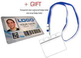 CUSTOM MADE HOLOGRAPHIC PVC PLASTIC CARD STAFF, CONFERENCE, ID BADGE TAG - £13.17 GBP