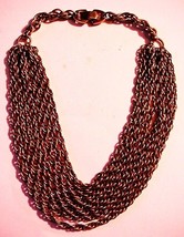 ​Vintage Sperry Chunky 8 Strand Chain Link Necklace 13&quot;-15&quot; - £17.64 GBP