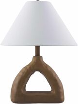 Fillinges Dark Red Ceramic Table Lamp With Linen Shade - $113.80
