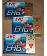compact vhs blank new tape jvc 30  ehg 90 minutes 3-pack - $22.00