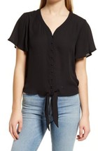 MSRP $79 Vince Camuto Tie Front Blouse Size XS - £27.05 GBP