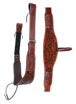 Horse Floral Tooled  Leather Rear Flank Saddle Cinch Billets 97102 - $49.99