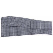 Mens Suit RENOIR English Plaid Window Pane Stretch Slim Fit Comfort 293-14 Gray image 9