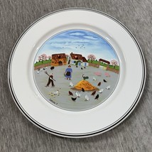 Villeroy &amp; Boch Naif Dinner Plate 10.5&quot; Country Side Farm Life Chickens ... - $14.84