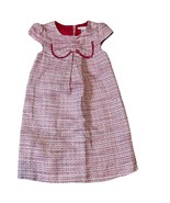 Janie and Jack Darling Sophistication Pink Tweed Dress With Bow Girls 6 - $48.00
