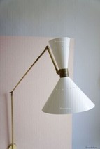 1950 Century Wall Light Brass Lamp Modern Italian Industrial Fixture - £117.11 GBP