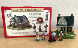 1998 Liberty Falls Americana Collection Miller Family Shingle House + Figures - £6.35 GBP