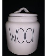 Rae Dunn &quot;WOOF&quot; Jar Artisan Collection Cookie Canister With Lid - £18.99 GBP