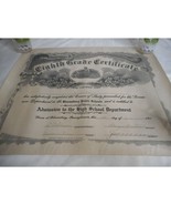 Antique 8th Eighth Grade Certificate Graduation Kase Unframed 1911 Bloom... - $23.99