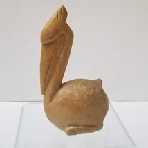 Wood Carved Pelican 5&quot; Decorative Bird Figurine - £8.61 GBP