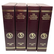 1992, 1993: Lot Of 4 National Geographic Slipcases Complete W/ Mags Faux Leather - £21.45 GBP