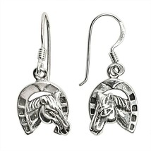 Sterling Silver Horse And Horseshoe Earrings - $39.99