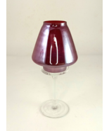 Ruby Red Tea Light/Votive Hurricane Lamp Candlestick Holder Christmas Ho... - €20,74 EUR