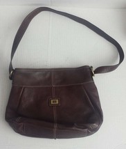 Tommy Hilfiger Brown Leather Bag (13&quot; x 3.5&quot; x 9&quot;) Genuine leather handbag - £18.98 GBP