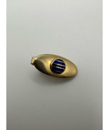Vintage Gold Blue Black Enamel Tie Clip 2.7cm - £15.86 GBP