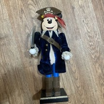 Disney Parks Mickey Mouse Nutcracker Pirate approximately 13 Inches tall Vintage - £133.85 GBP