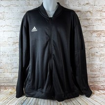 NEW Adidas TI BOMBER Mens Size 2XL Black Performance Track Jacket Coat Full Zip - £26.57 GBP