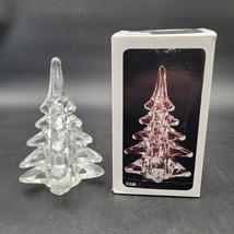 Vintage Christmas Holiday Pine Fir Tree Clear Glass Hand Blown 5” Inches... - £15.52 GBP