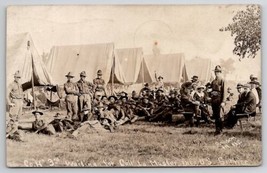 Indiana Soldiers Co H 3rd Waiting for Call to Muster to US Service Postc... - $49.95