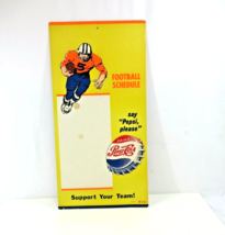 Pepsi Football Schedule Cardboard Sign VTG Support Your Team Advertising 1950s - $58.04