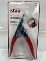 Kiss New York Artical Nail Tip Clipper No Slip Handle Durable Spring 59371 - £6.33 GBP