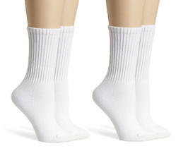 Jefferies Socks Womens White Sport Ribbed Cushion Plus Size Crew Socks 2... - £7.82 GBP