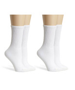 Jefferies Socks Womens White Sport Ribbed Cushion Plus Size Crew Socks 2... - $13.70 CAD