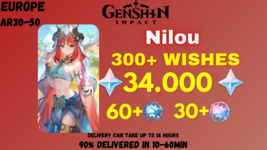 Genshin Impact | Nilou, 34000 GEMS, 300+ WISHES | EUROPE-show original t... - £25.45 GBP