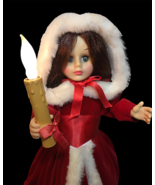 Rennoc Christmas Caroler Victorian Girl Motionette Animated 24&quot; Red Outf... - $225.00