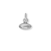 Sterling Silver 3D Small Football Charm for Charm Bracelet or Necklace - £18.82 GBP