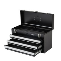 Portwest 20.5 Inch Portable Metal Tool Box with Drawers Organizer Black - $133.49