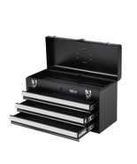 Portwest 20.5 Inch Portable Metal Tool Box with Drawers Organizer Black - $2,495.46 MXN
