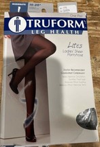 Size Queen Black Compression Pantyhose By Truform - £10.83 GBP