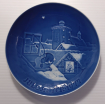 Copenhagen Porcelain B&amp;G Bing &amp; Grondahl Blue Plate Jule After 1977 Christmas - £11.53 GBP