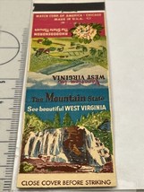 Front Strike Matchbook Cover  The Mountain State  See West Virginia gmg Unstruck - £9.78 GBP