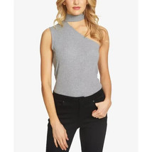 NWT Womens Size XS Nordstrom 1.STATE Gray Knit Tie Neck One-Shoulder Top - £16.84 GBP