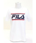 Fila White Signature Short Sleeve Crew Neck Tee T-Shirt Men&#39;s NWT - £27.96 GBP