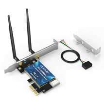 Dual Band AC 1200M PCI-E Card Wireless Bluetooth Adapter Dongle Low Profile - £34.44 GBP