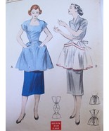 Vintage 1952 Butterick 6341 Cobbler or Tea Half Apron Pattern Sz M 34&quot; 3... - $5.00