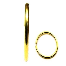 Simple plain wire 14k Yellow Gold Nose ring hoop cartilage tragus septum 22g  - £43.75 GBP