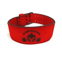 Weight Lifting Belt Powerlifting Workout, 6&quot; Suede Leather, 4&quot; Taper x 7... - £43.39 GBP+
